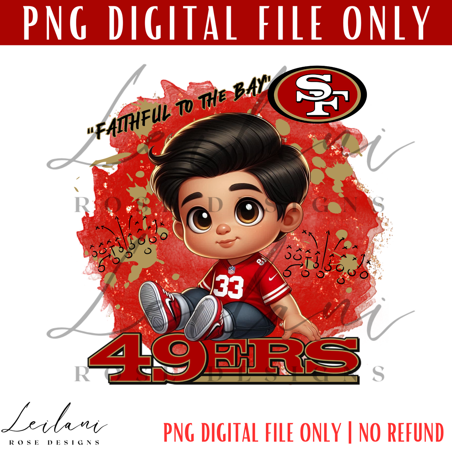 49ers PNG, Hispanic Baby Boy San Fran digital file, Football Digital File, 49 PNG File, SF Fan, Sublimation, Png File, Hispanic PNG