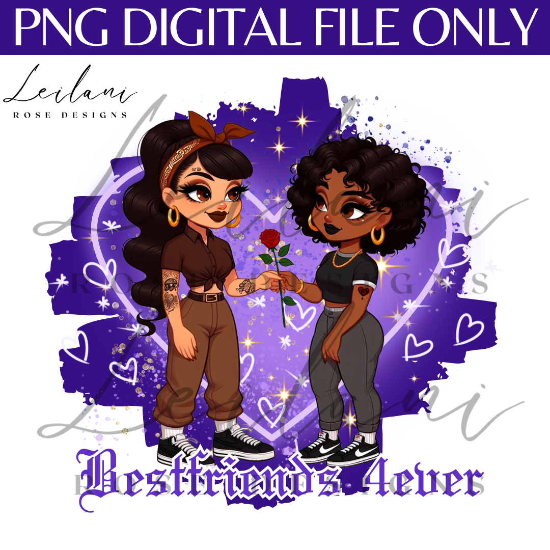 Cholo bestie PNG, Chola Bestie digital file, BFF Digital File, Love PNG File, Chicano, Sublimation, Png File, Hispanic PNG 2