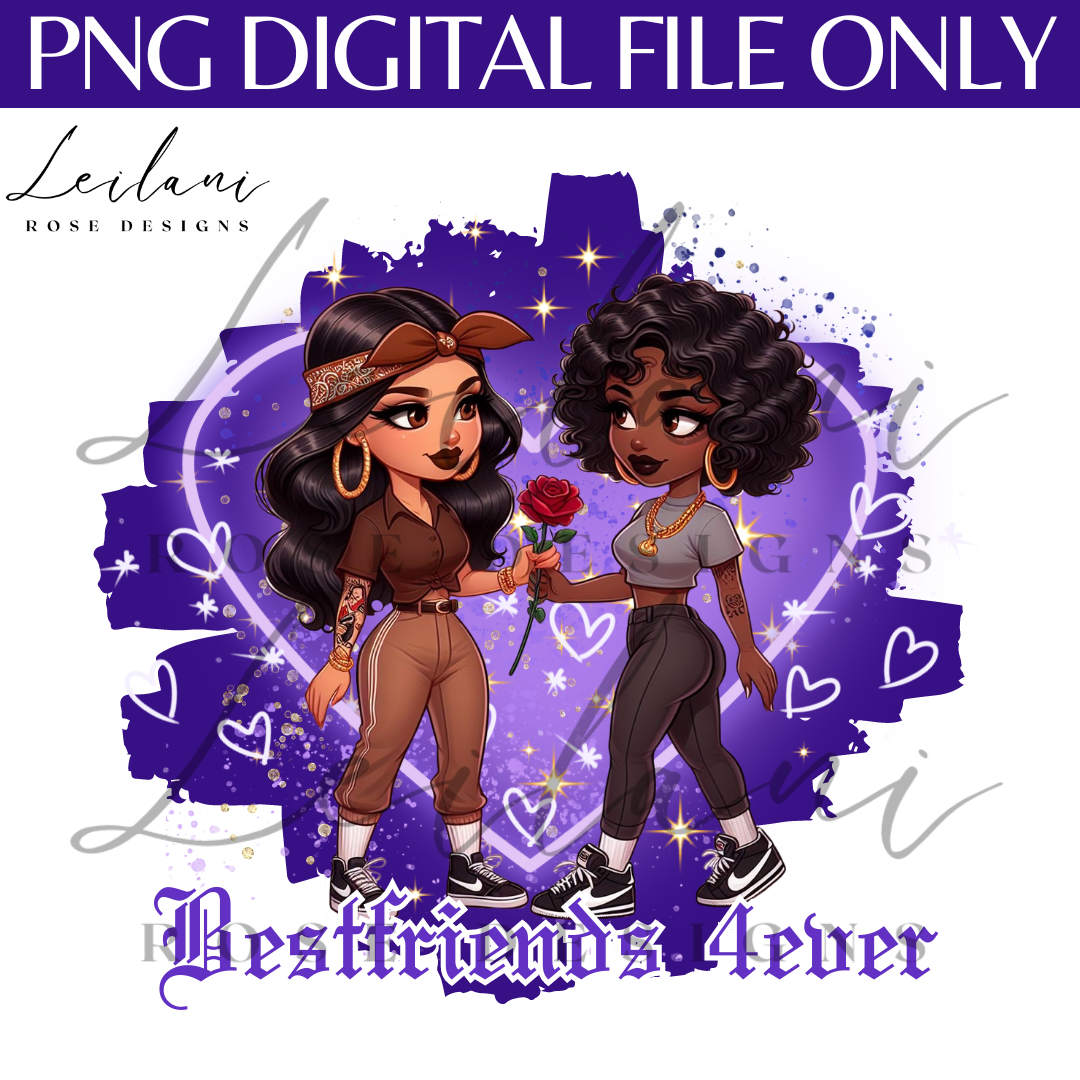 Cholo bestie PNG, Chola Bestie digital file, BFF Digital File, Love PNG File, Chicano, Sublimation, Png File, Hispanic PNG 2