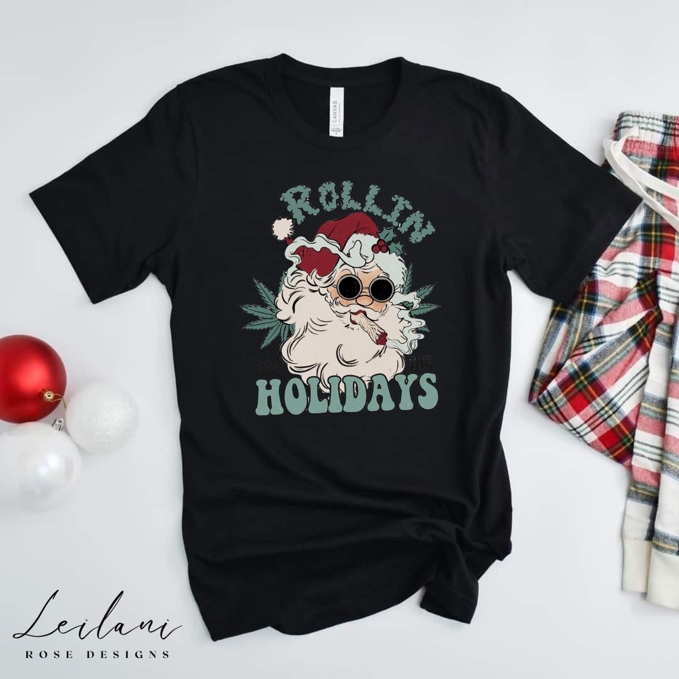 RollinSanta Christmas Presents Shirt, Christmas Santa Shirt, Funny Santa Mood Christmas Shirt, Holiday Shirt | Santa Shirt | Christmas Shirt