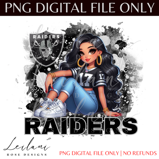 Football Fan Raiiders PNG Sublimation Digital Design Download DTF Print, Raidr girl DTF, Superbowl 2024 Png, Raaider Designs Png, Las Vegas